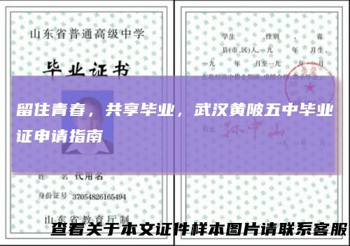 留住青春，共享毕业，武汉黄陂五中毕业证申请指南