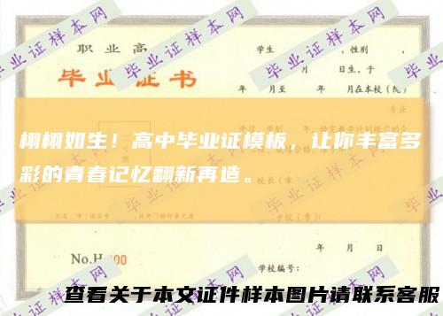 栩栩如生!高中毕业证模板,让你丰富多彩的青春记忆翻新再造。