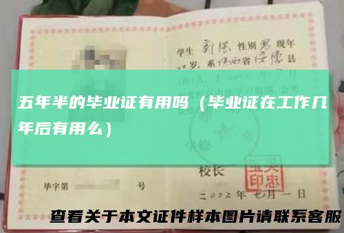五年半的毕业证有用吗（毕业证在工作几年后有用么）