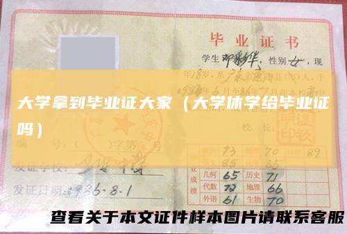 大学拿到毕业证大家（大学休学给毕业证吗）