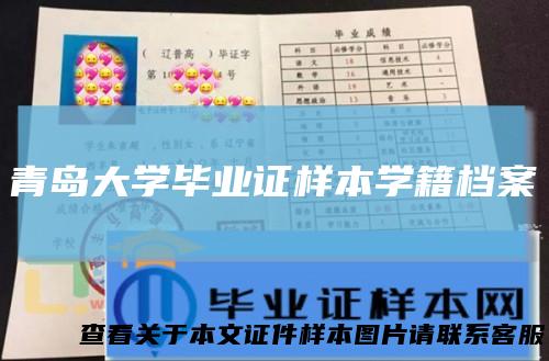 青岛大学毕业证样本学籍档案