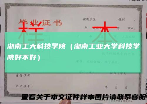 湖南工大科技学院（湖南工业大学科技学院好不好）