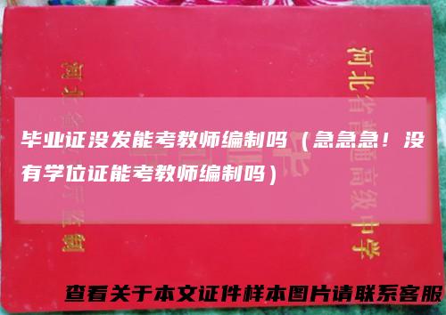 毕业证没发能考教师编制吗(急急急!没有学位证能考教师编制吗)