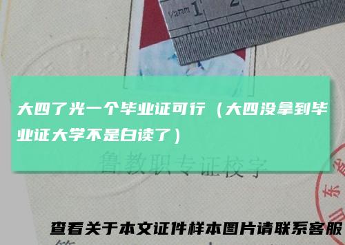 大四了光一个毕业证可行(大四没拿到毕业证大学不是白读了)