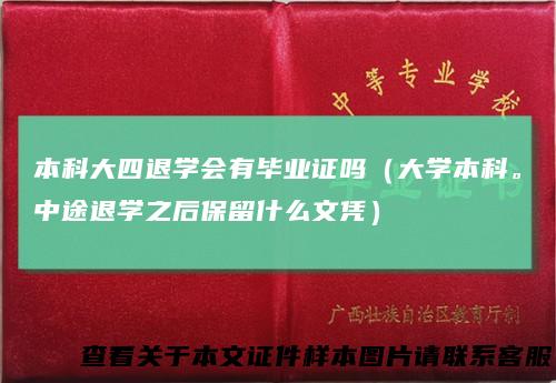 本科大四退学会有毕业证吗（大学本科。中途退学之后保留什么文凭）