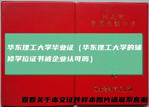 华东理工大学毕业证（华东理工大学的辅修学位证书被企业认可吗）