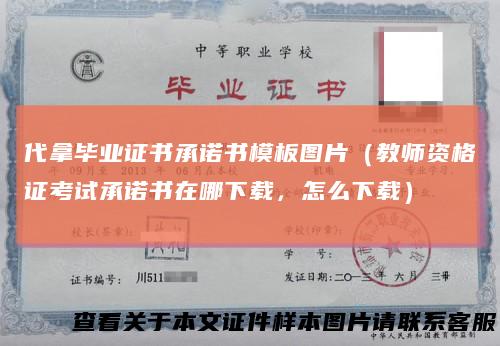 代拿毕业证书承诺书模板图片（教师资格证考试承诺书在哪下载，怎么下载）