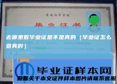 去哪里看毕业证是不是真的（毕业证怎么查真假）