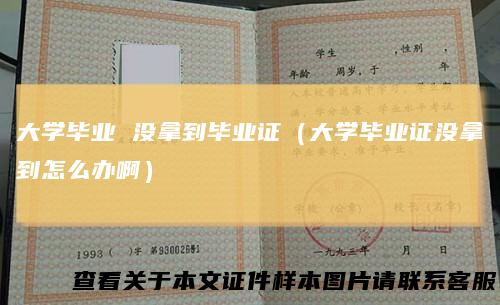 大学毕业没拿到毕业证（大学毕业证没拿到怎么办啊）