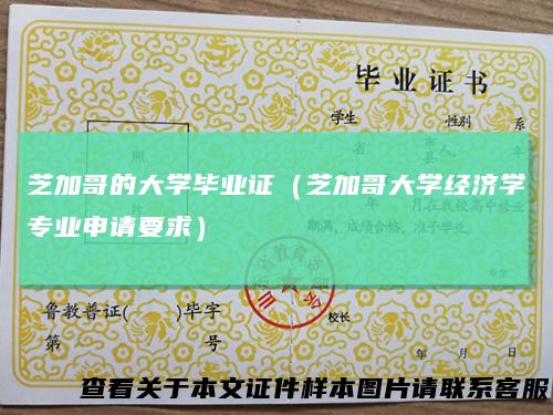芝加哥的大学毕业证（芝加哥大学经济学专业申请要求）