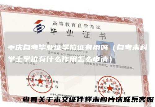 重庆自考毕业证学位证有用吗（自考本科学士学位有什么作用怎么申请）
