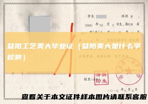 益阳工艺美大毕业证（益阳美大是什么学校啊）