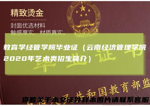 教育学经管学院毕业证(云南经济管理学院2020年艺术类招生简介)