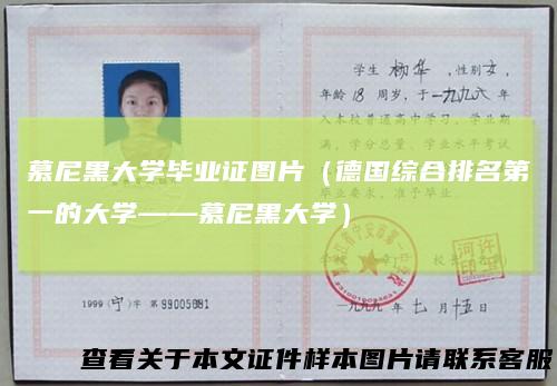 慕尼黑大学毕业证图片（德国综合排名第一的大学——慕尼黑大学）