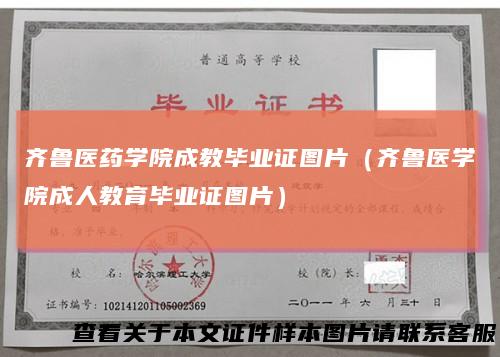 齐鲁医药学院成教毕业证图片（齐鲁医学院成人教育毕业证图片）