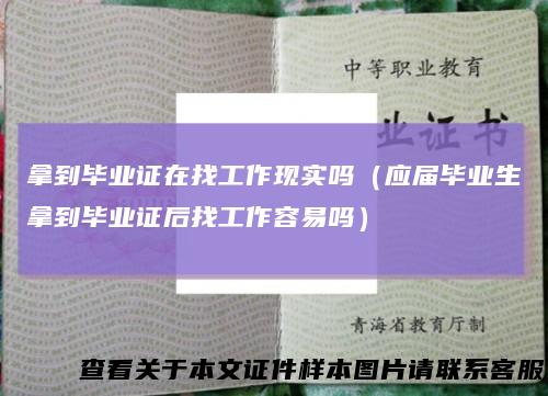 拿到毕业证在找工作现实吗(应届毕业生拿到毕业证后找工作容易吗)