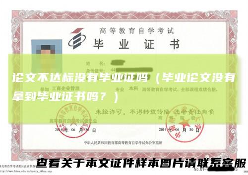 论文不达标没有毕业证吗(毕业论文没有拿到毕业证书吗?)