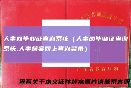 人事网毕业证查询系统(人事网毕业证查询系统,人事档案网上查询登录)