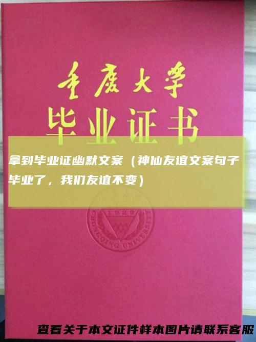 拿到毕业证幽默文案（神仙友谊文案句子毕业了，我们友谊不变）