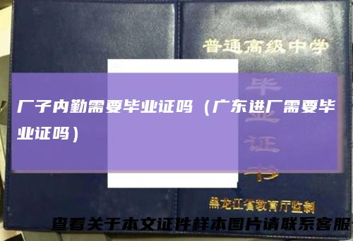厂子内勤需要毕业证吗（广东进厂需要毕业证吗）