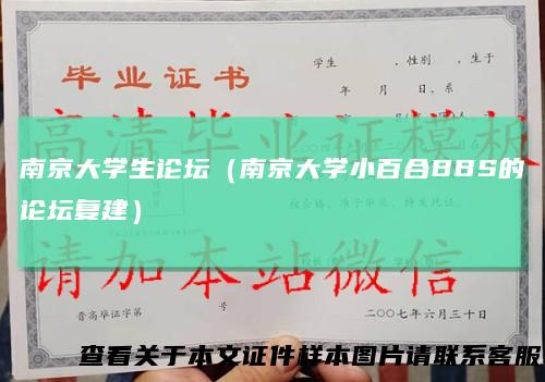 南京大学生论坛(南京大学小百合BBS的论坛复建)