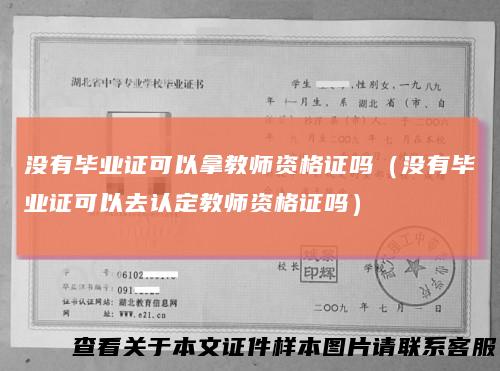 没有毕业证可以拿教师资格证吗（没有毕业证可以去认定教师资格证吗）