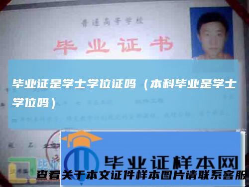 毕业证是学士学位证吗（本科毕业是学士学位吗）