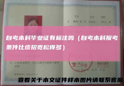 自考本科毕业证有标注吗（自考本科报考条件比统招宽松得多）