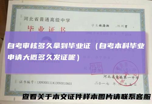 自考审核多久拿到毕业证（自考本科毕业申请大概多久发证呢）