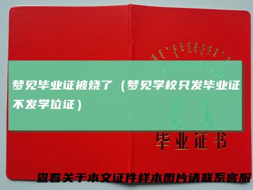 梦见毕业证被烧了（梦见学校只发毕业证不发学位证）