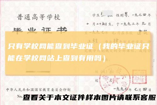 只有学校网能查到毕业证(我的毕业证只能在学校网站上查到有用吗)