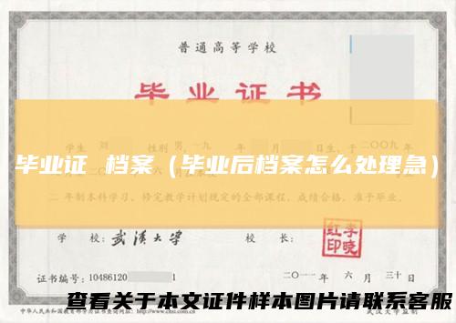 毕业证档案（毕业后档案怎么处理急）
