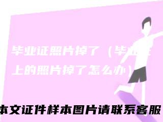 毕业证照片掉了（毕业证上的照片掉了怎么办）