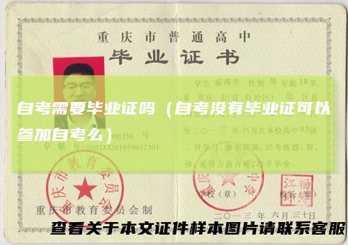 自考需要毕业证吗（自考没有毕业证可以参加自考么）