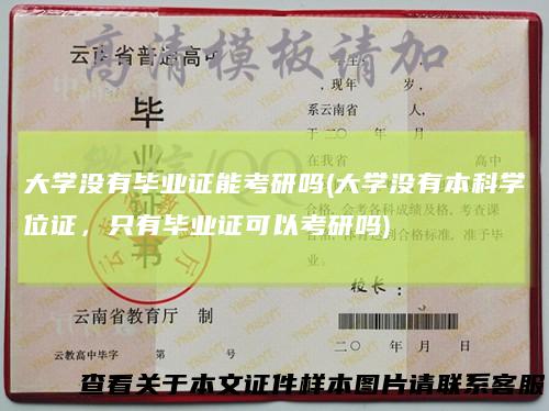 大学没有毕业证能考研吗(大学没有本科学位证,只有毕业证可以考研吗)