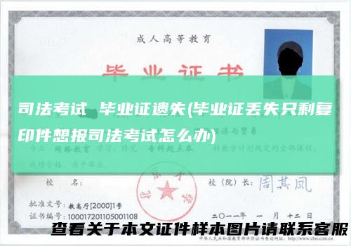 司法考试毕业证遗失(毕业证丢失只剩复印件想报司法考试怎么办)