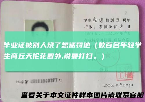毕业证被别人烧了想惩罚他（数百名年轻学生商丘天伦花园外,说要打扫。）