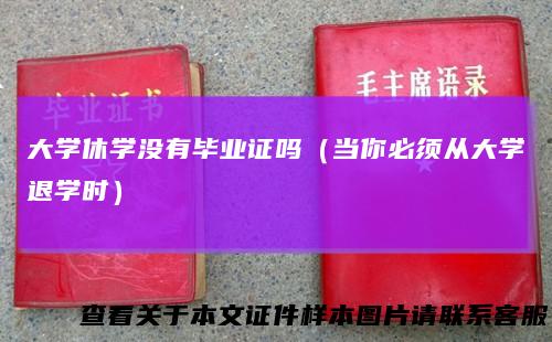 大学休学没有毕业证吗（当你必须从大学退学时）