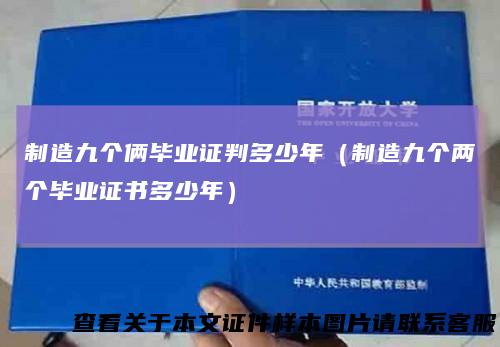 制造九个俩毕业证判多少年（制造九个两个毕业证书多少年）