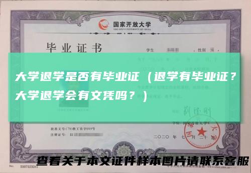大学退学是否有毕业证(退学有毕业证?大学退学会有文凭吗?)