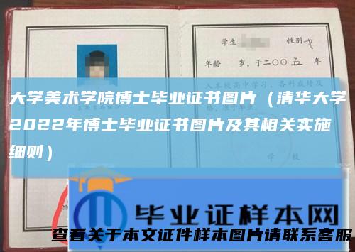 大学美术学院博士毕业证书图片（清华大学2022年博士毕业证书图片及其相关实施细则）