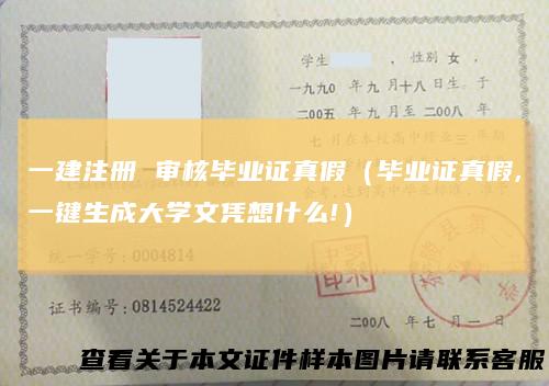 一建注册审核毕业证真假(毕业证真假,一键生成大学文凭想什么!)