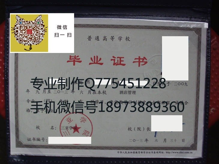 三亚学院毕业证样本