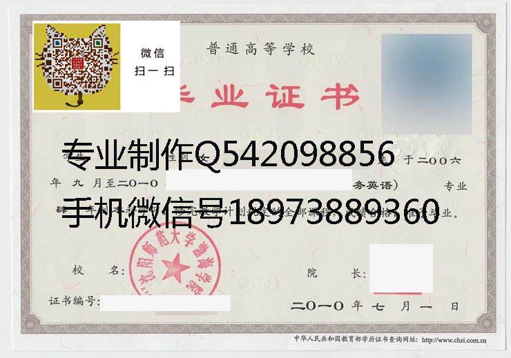 沈阳师范大学渤海学院毕业证样本