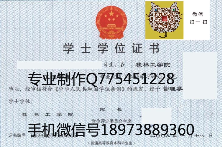 桂林工学院毕业证样本