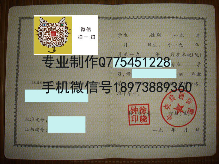 中央戏剧学院毕业证样本