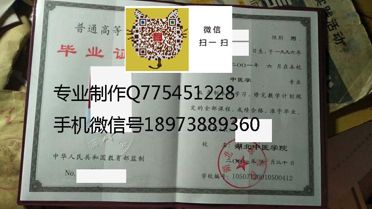 湖北中医学院毕业证样本