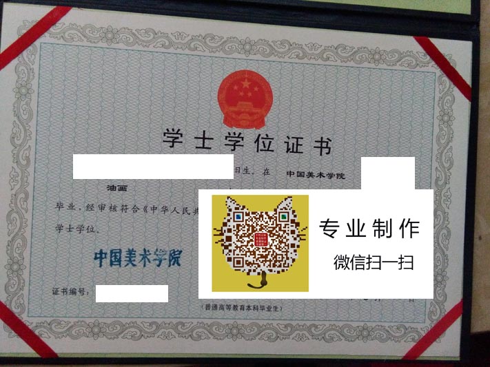 中国美术学院学位证样本